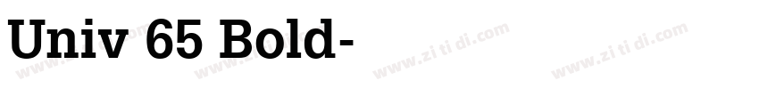 Univ 65 Bold字体转换